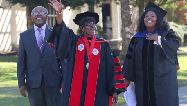 Dr. Gaba at her Inauguration in 2017